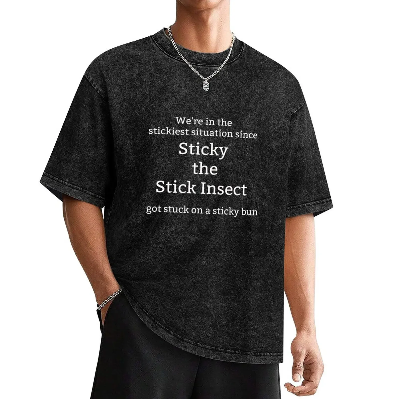 Sticky the Stick Insect Blackadder T-Shirt shirts graphic tee anime stuff clothes for men