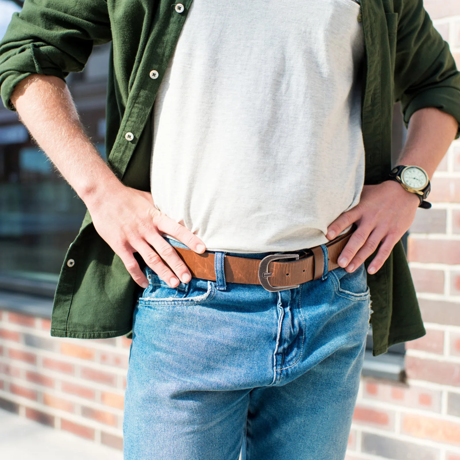 24 قطعة مشبك حزام سبيكة أوتوماتيكية للرجال قفل خصر عصري لبنطلون جينز قابل للتعديل فستان أنيق إكسسوار #3