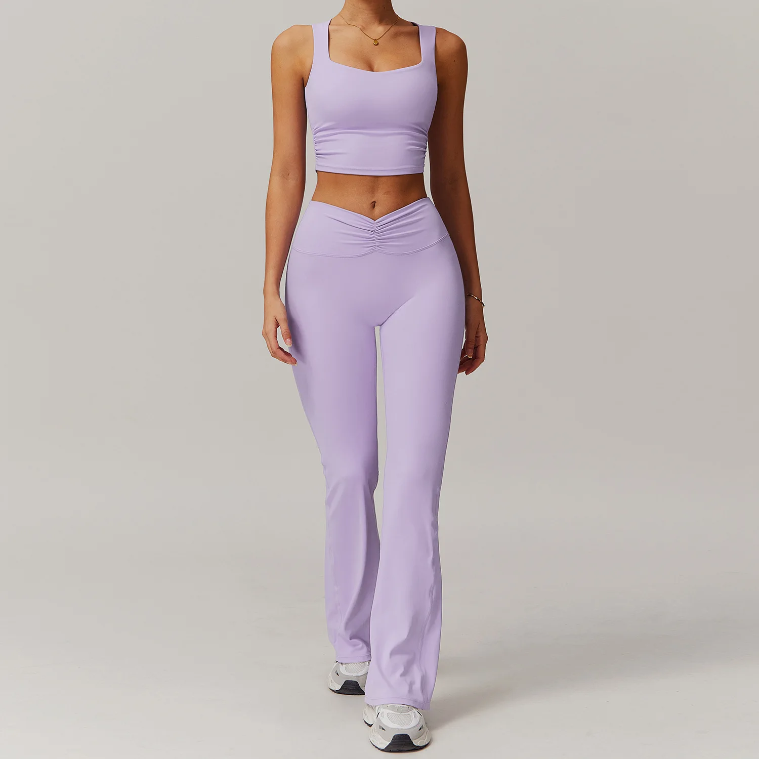 2PCS Yoga Suit Women Gym Set Long Sleeve Zipper Sport Set Women Tracksuit Running Push Up Workout Sportswear Female Sports Shirt image 4