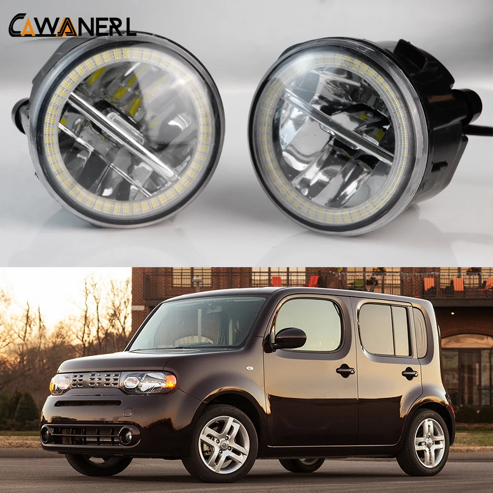 

2 X Car LED Fog Light For Nissan Cube (Z12) 2009 2010 2011 2012 2014 Angel Eye Fog Daytime Running Light DRL 30W 4000LM 12V