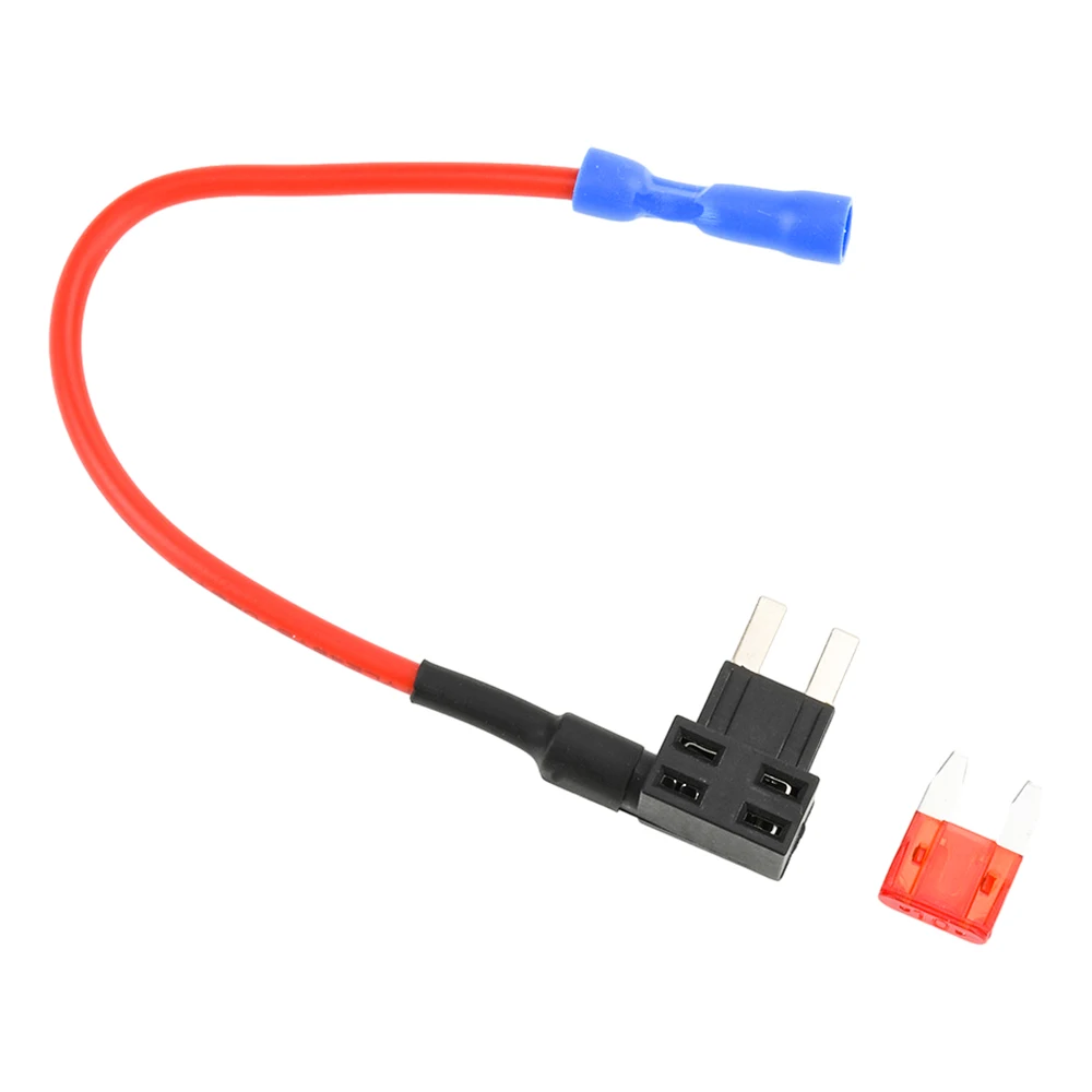 Gaqqee Portafusibile per lama per auto 12V Adattatore TAP aggiuntivo per circuito Micro Mini Fusibile automobilistico con lama APM ATM standard con filo fusibile 10A