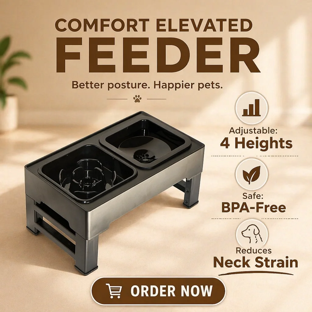 Wholesale Free Custom Design Zero Splash Adjustable Elevated Dog Bowl No Splash Slow Feeder 2-in-1 Food Water Bowl BPA-Free