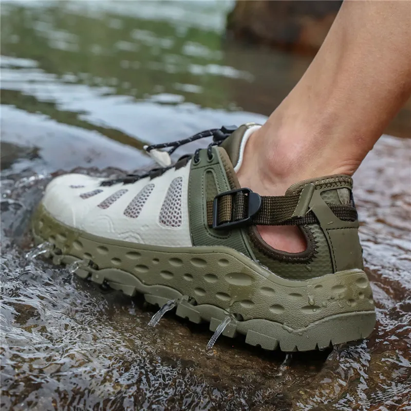 

Outdoor Hiking Shoes Men Anti-slip Wear-resistant Sports Shoes Men Lace-up Breathable Lightweight Thick Sole Casual Men Shoes