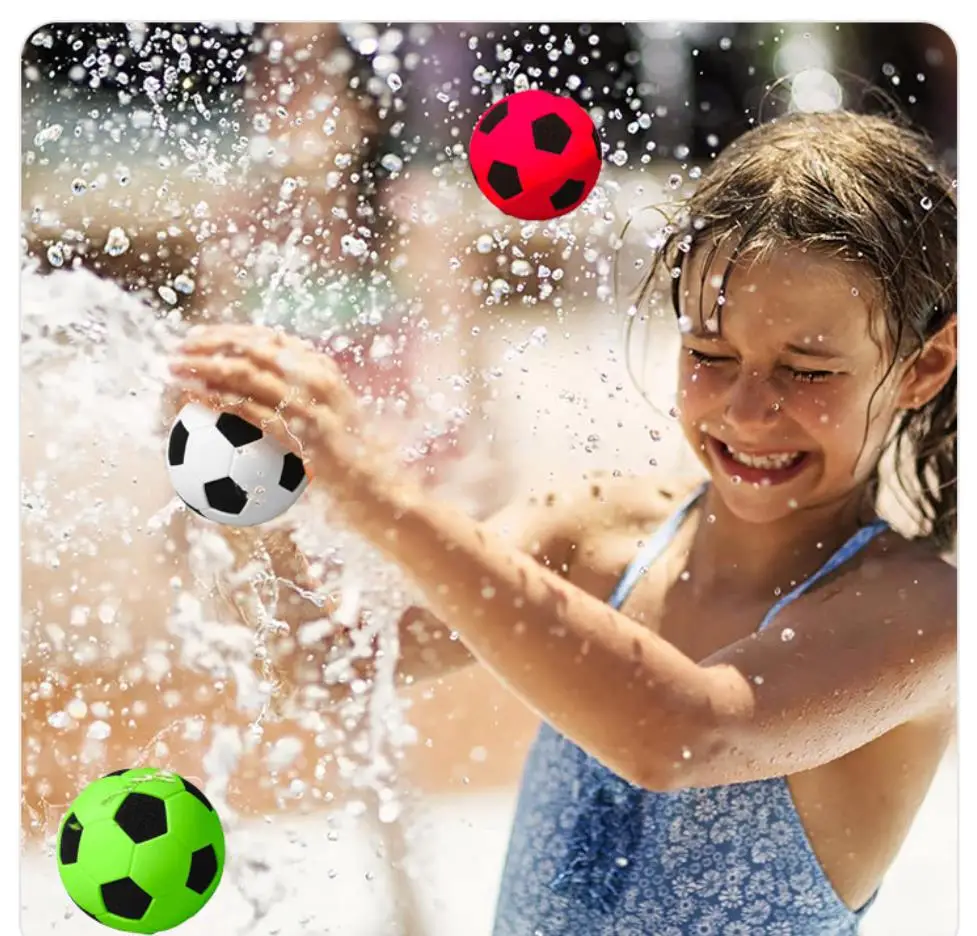 

Football Water Balloons,Water Ball Toy Children's Swimming Pool Beach Party Water Fun Fight Toys,Silicone Balls Bath Toys 7cm