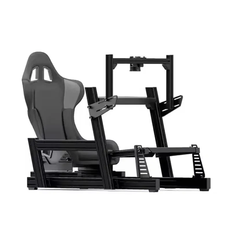 Hot Sale Simple Smart Steering Wheel Racing Cockpit Rig 6000 Series 40*40 40*80 Black T Slot Extrusion Aluminum Profile