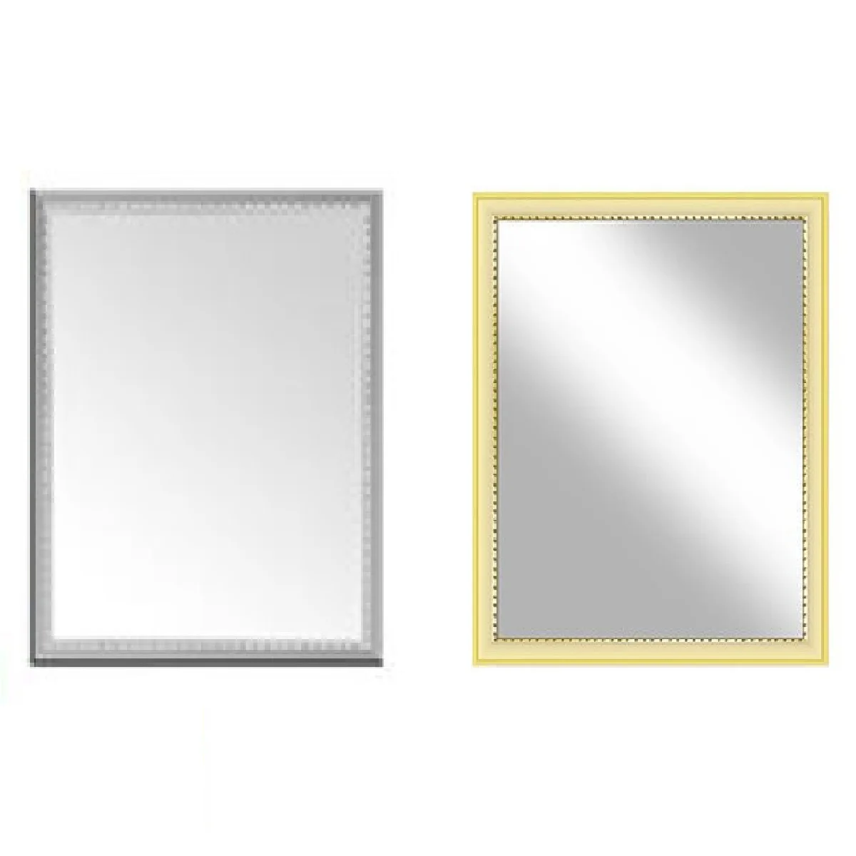 2 Wall Mirrors with Frame 20x15cm Rectangular