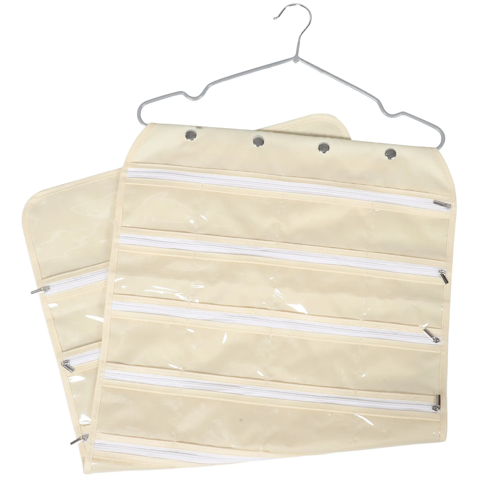 

Прозрачный подвесной органайзер для украшений на молнии: для колье, серег, браслетов. Портативный дорожный органайзер для гардероба.