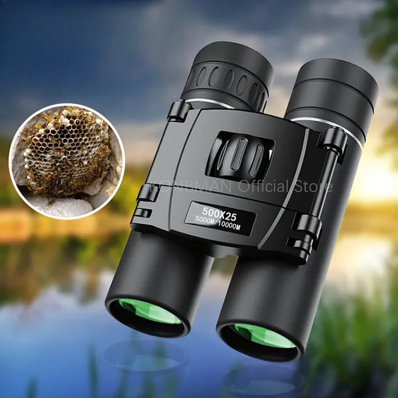 

30000m Remote Folding 500x25 Mini High-definition Binocular Telescope Bak4 Optical Hunting Sports Outdoor Camping Travel