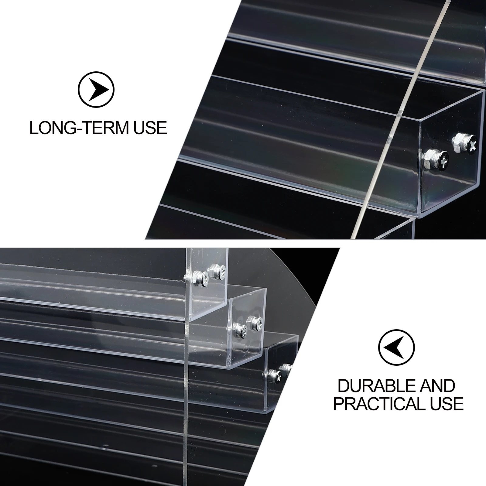 

1pc Six-Layer Acrylic Rack Clear Display Shelf Desktop Organizer For Office Supplies Phone Keys Acrylic Organizer Rack Holder