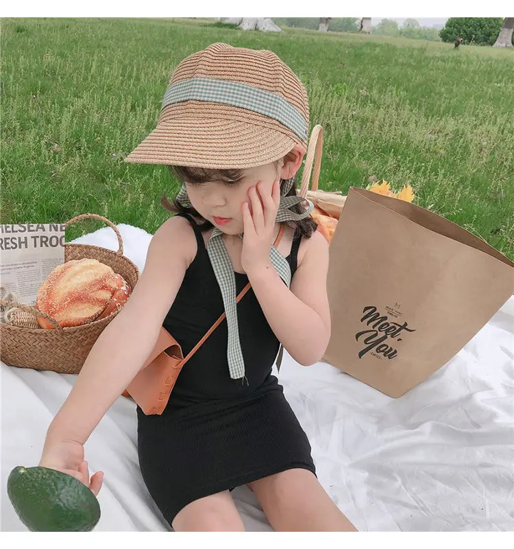 2024 New Girls Summer Dress Girls elegant dresses Sling Dress lovely Daily Casual Clothing for Child Girl 2-12Year