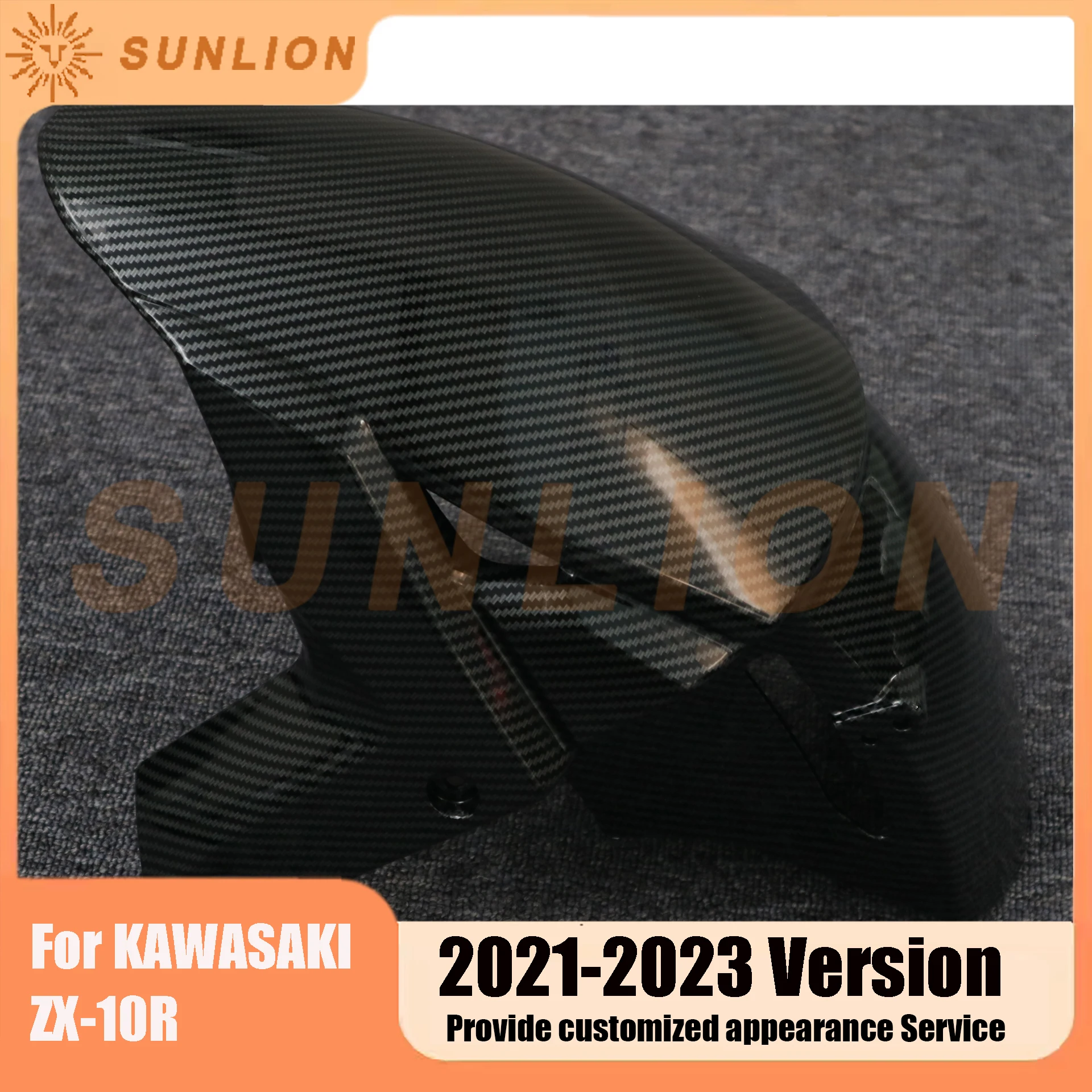 

For KAWASAKI ZX10R ZX-10R ZX 10R 2021 2022 2023 Motorcycle Carbon Fiber Appearance Front Mudguard Fender Wheel Hugger Mud