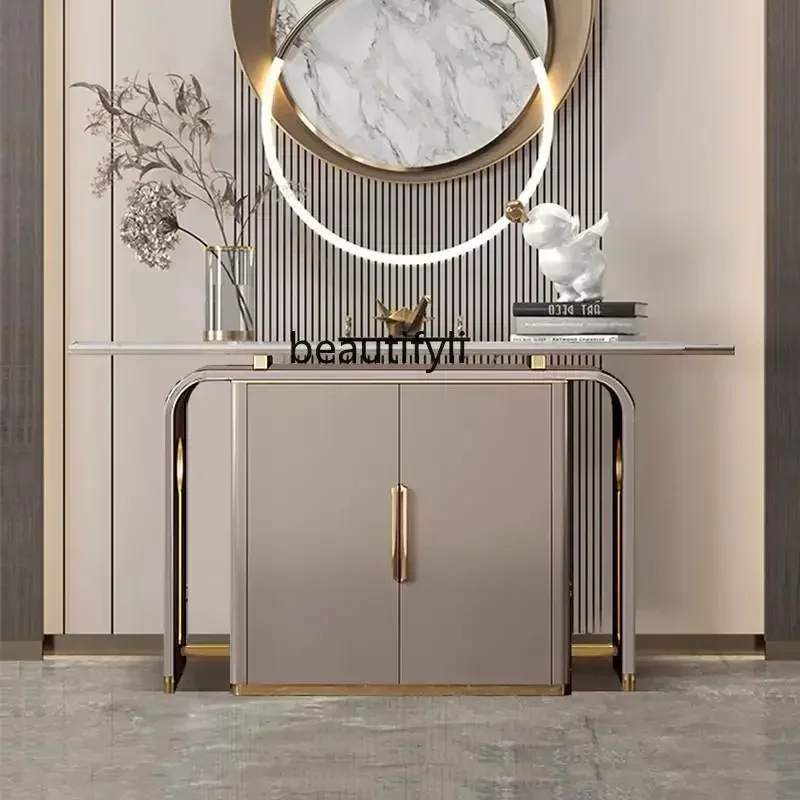 

SS ss7486 Light luxury entrance platform, aisle corridor, decorative storage entrance table, Italian high-end entrance cabinet