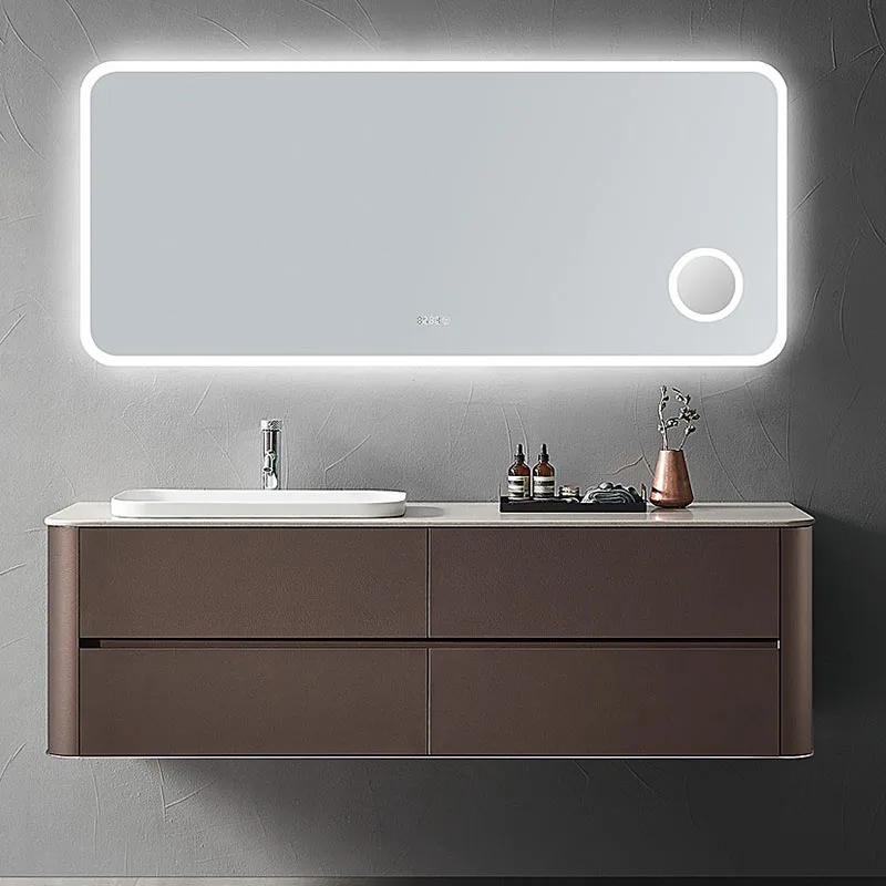 Classic Tall Bathroom Cabinets Drawers Floating Vanity Sink Mirror Bathroom Cabinets Wall Mounted Meuble Toilette Home Furniture