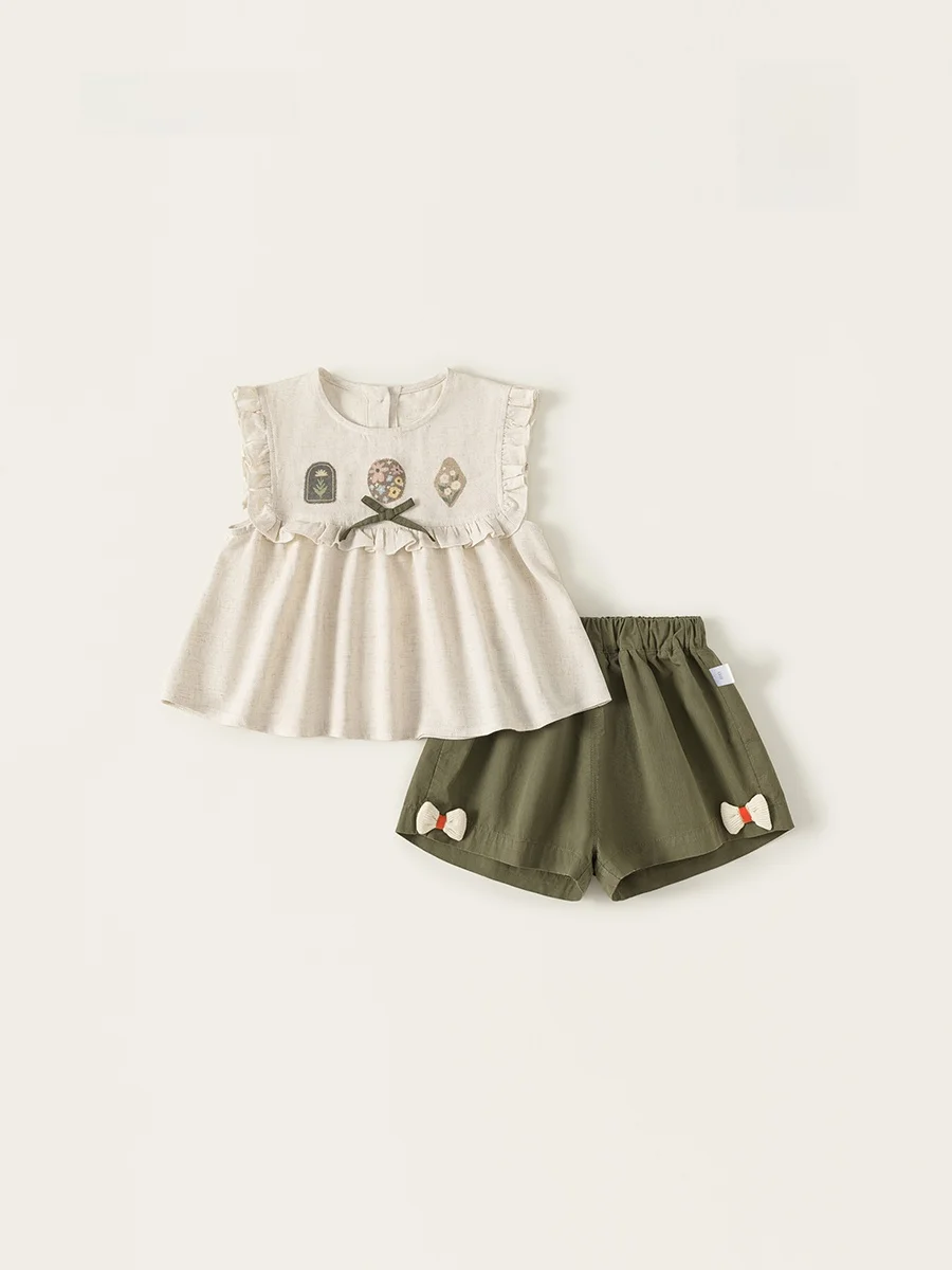 completo-estivo-2026-per-bambina-set-due-pezzi-con-top-senza-maniche-in-pizzo-e-fiocco-abbigliamento-alla-moda-per-bambini