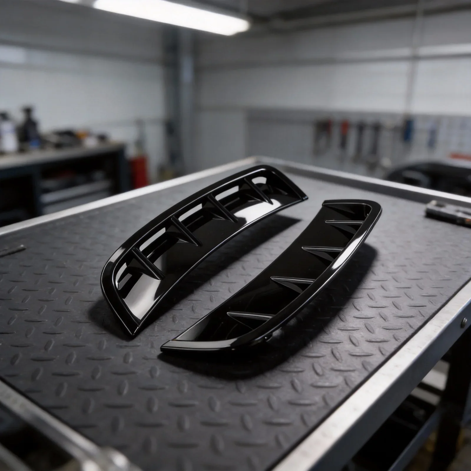 Easy Installation Car Upgrade Body Kit Carbon Look Front Bumper Spoiler Constructed From ABS Easy Installation