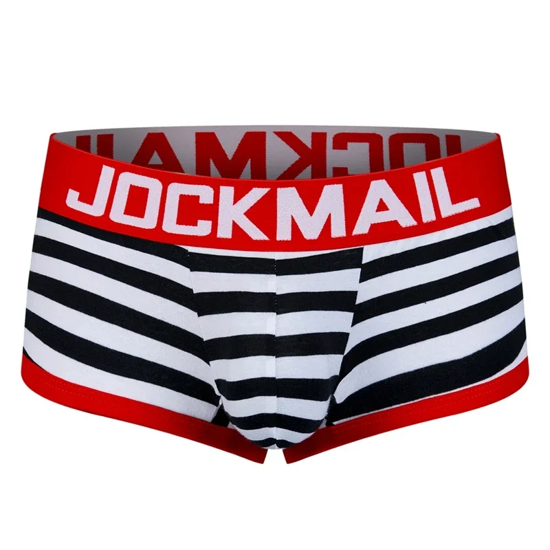 JOCKMAIL Brand Men Underwear Boxer shorts Backless Buttocks Cotton Sexy open back Gay Men Underwear JockStrap cuecas Gay panties