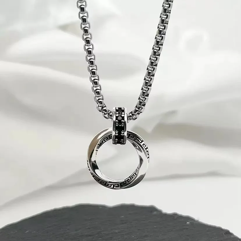 Nuevo collar de plata de ley 925, diseño vintage, para hombre y mujer, cadena de moda para el cuello, ideal para bodas, fiestas y como regalo.