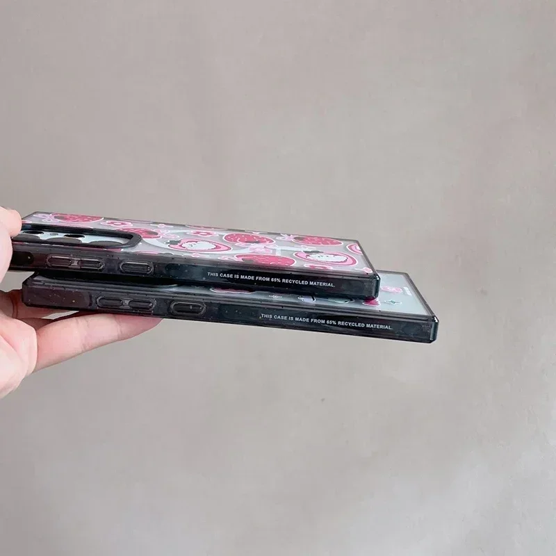 Cute White Dog Black Border Magnetic Acrylic Protective Case for Samsung Galaxy S22 U S23U S24 Ultra S24+ Plus Shell