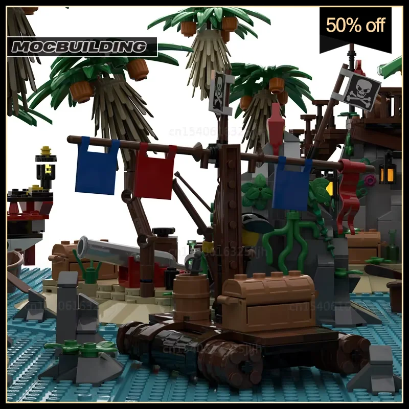 مجموعات حزمة جزر الفيلم MOC اللبنات القلعة نموذج التكنولوجيا الطوب لتقوم بها بنفسك تجميع جمع العمارة اللعب هدية عيد الميلاد
