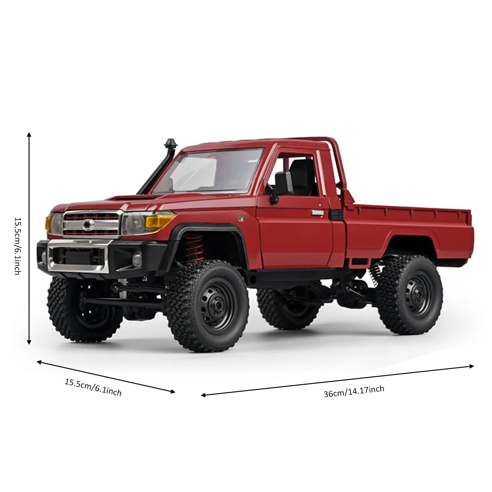 Remote Control Crawler, 1:12 Scale Remote Control Pickup for Kids Adults 2.4Ghz Rechargeable Remote Control Rock Crawler Car Toy