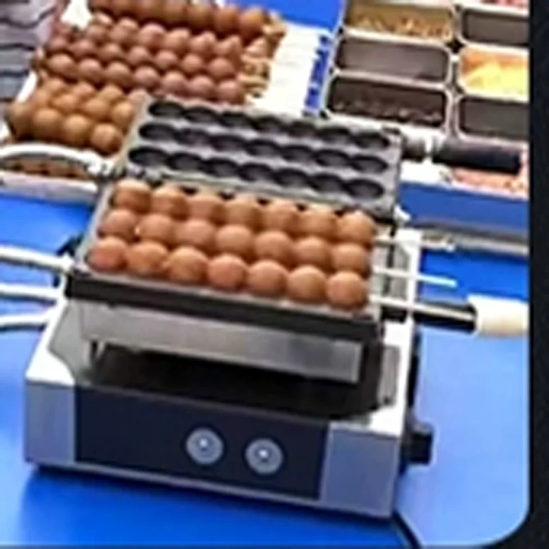Máquina para hacer gofres con brochetas eléctricas comerciales de 220V, sartén Takoyaki, máquina de bolas de pulpo, sartén para parrilla, gofres en forma de bola antiadherentes, huevos de codorniz