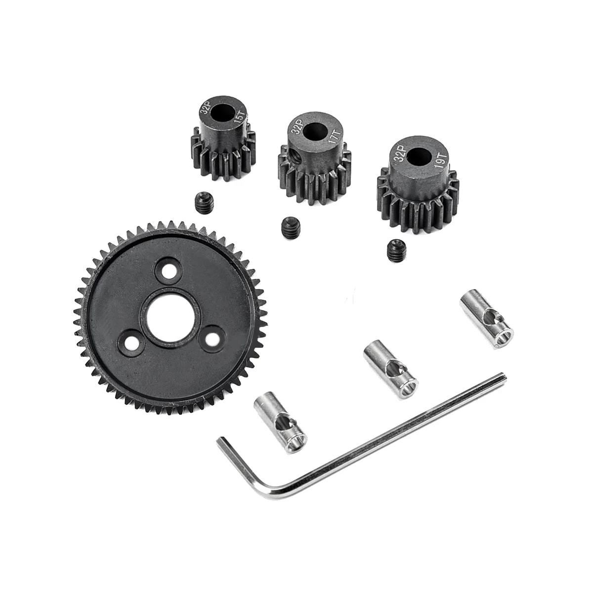 Metal Steel 54T 0.8 32 Pitch 3956 Spur Gear and 15T 17T 19T Gear Sets for Slash 4WD