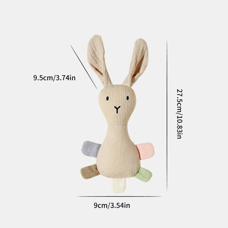 New Stuffed Bunny Doll Baby Rattle kawaii Rabbit Newborn Soothe Appease Snuggle Toy Safety Cotton Baby Shaking Rattle Toys