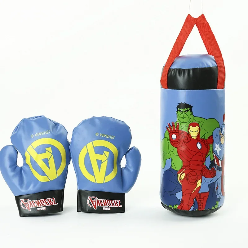 Disney Spidermans-Bolsa de arena de Anime para niños, bolsa de boxeo duradera, guantes de Fitness, Kick Fight, Taekwondo, juguete de regalo de