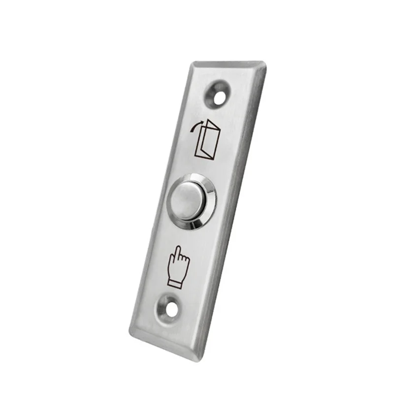 A45U Stainless Steel Exit Button Switch For Lock Door Access Control System Door Push Exit Door Release Button Alloy Switch