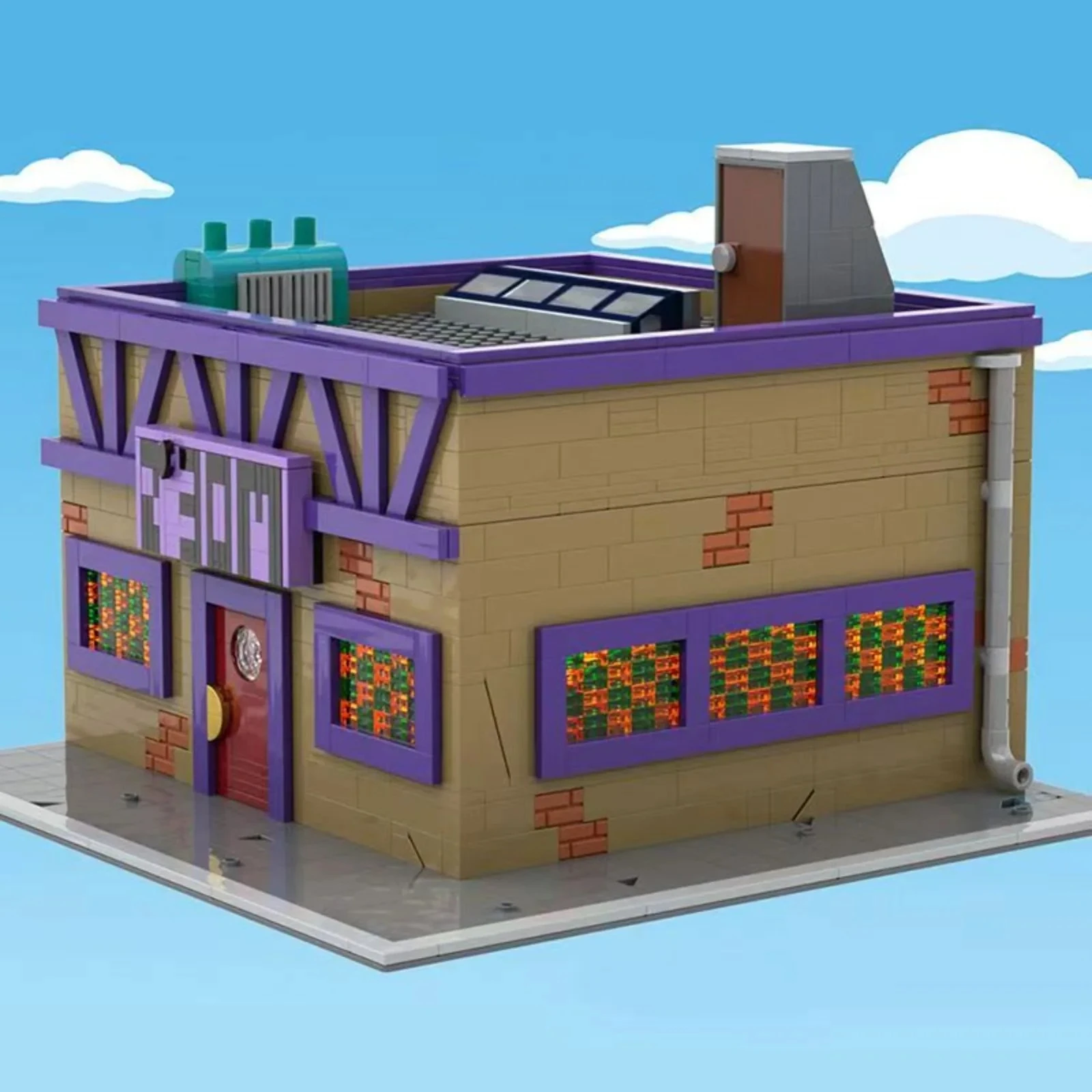 Simpsoned Moeed Tavern Building Bricks Kit House Blocks Christmas Gifts for  Toys Boysand Girls(1736 Pcs)