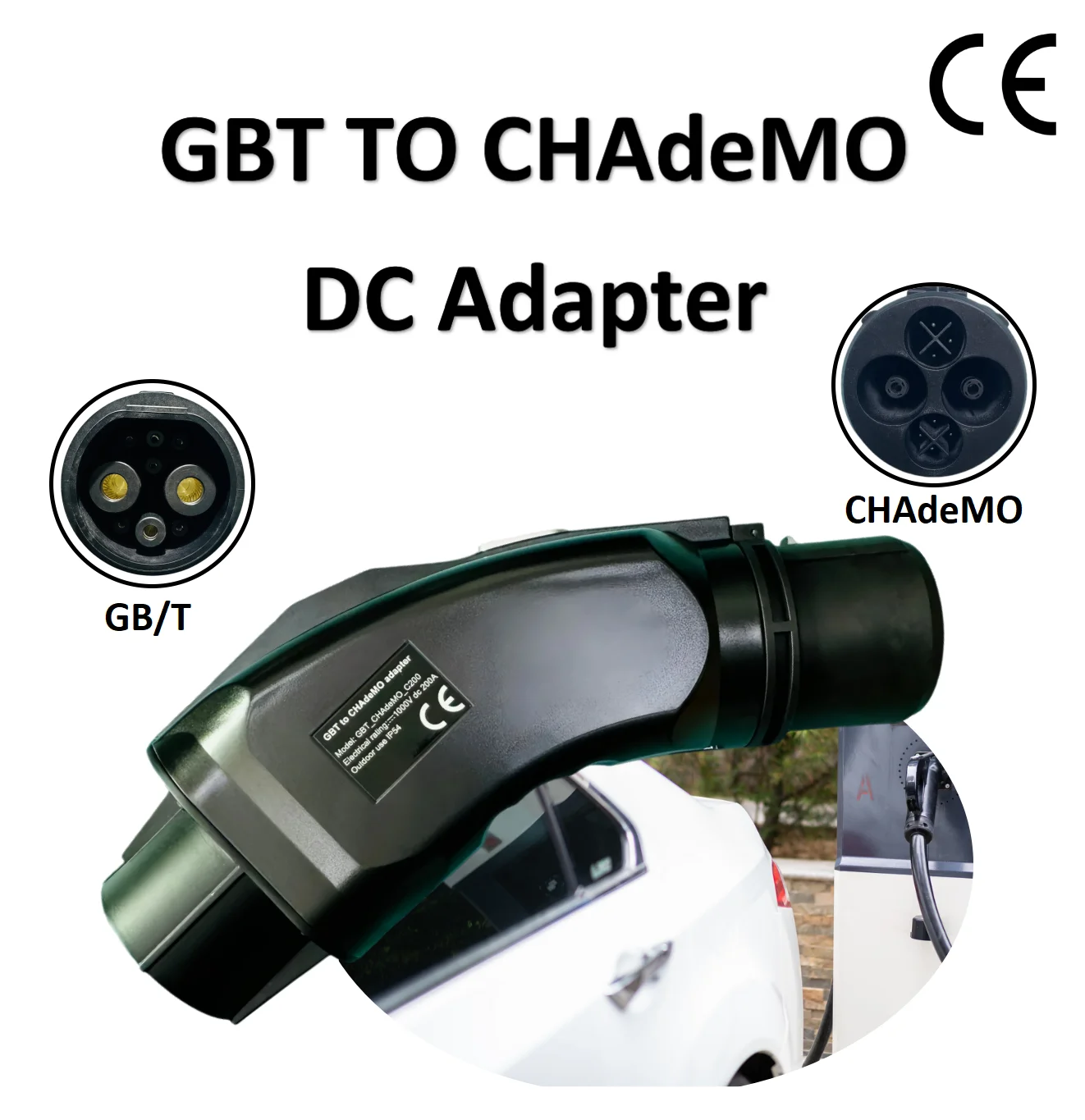 

Адаптер для быстрой зарядки электромобилей Longood GB/T на CHAdeMO DC, 50 кВт, 200 А