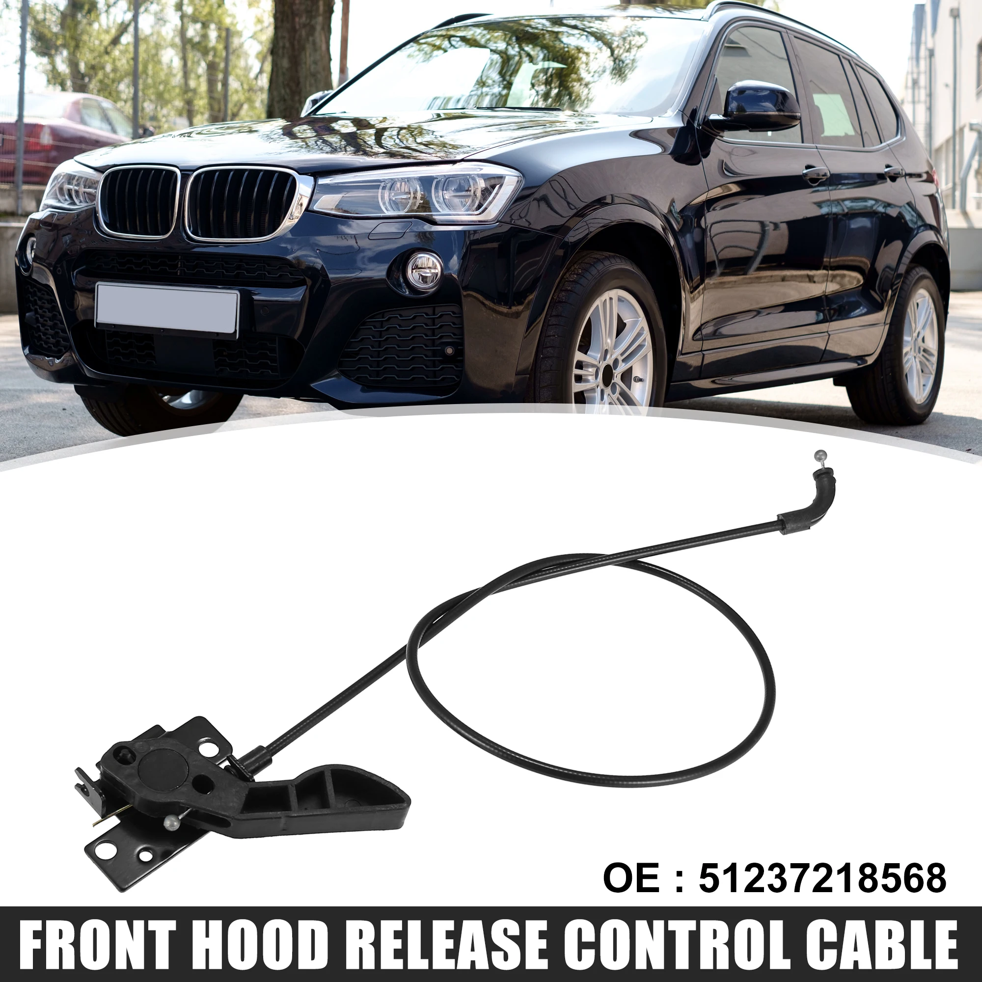 X Autohaux Car Engine Front Hood Release Control Cable for BMW X3 2011-2017 for BMW X4 2015-2017 51237218568