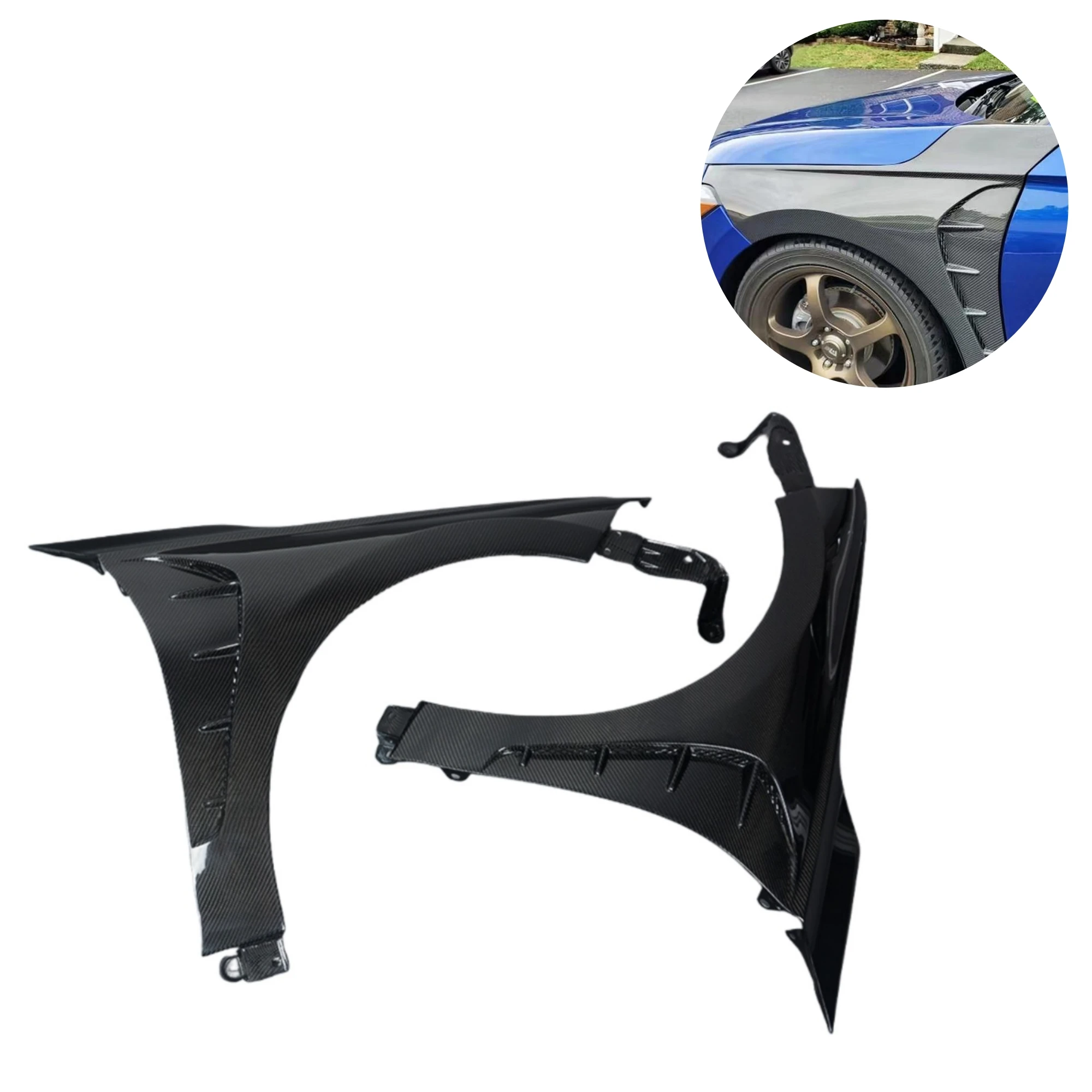 

Full Carbon Fiber Vented Fenders for Honda Civic 11th Gen FL1/FE1 - Aerodynamic Auto Body Parts