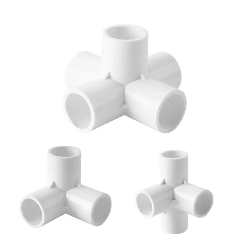 

PVC water pipe tee PVC pipe fittings PVC furniture grade pipe connector PVC furniture grade pipe connector 3/4/5 thru pipe