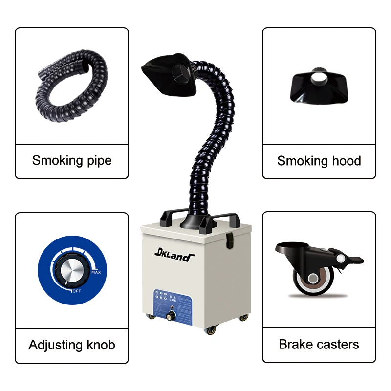 120W220VSmoking Instrument Smoke Absorber With Activated Carbon Filter Sponge Cutting Solder Fume Extractor