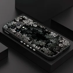 Ghost Flower Phone Case For Oneplus 12 12R 11 11R 10 10R 10T 9R 9RT 9 8T 8 7 7T Pro 5G Liquid Silicone Cover