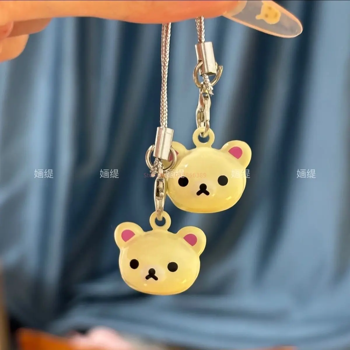 Kawaii Rilakkuma سلسلة هواتف الكرتون لطيف الإبداعية الرجعية سلسلة قلادة المفاتيح أنيمي الطرفية Ccd حقيبة الديكور فتاة الهدايا