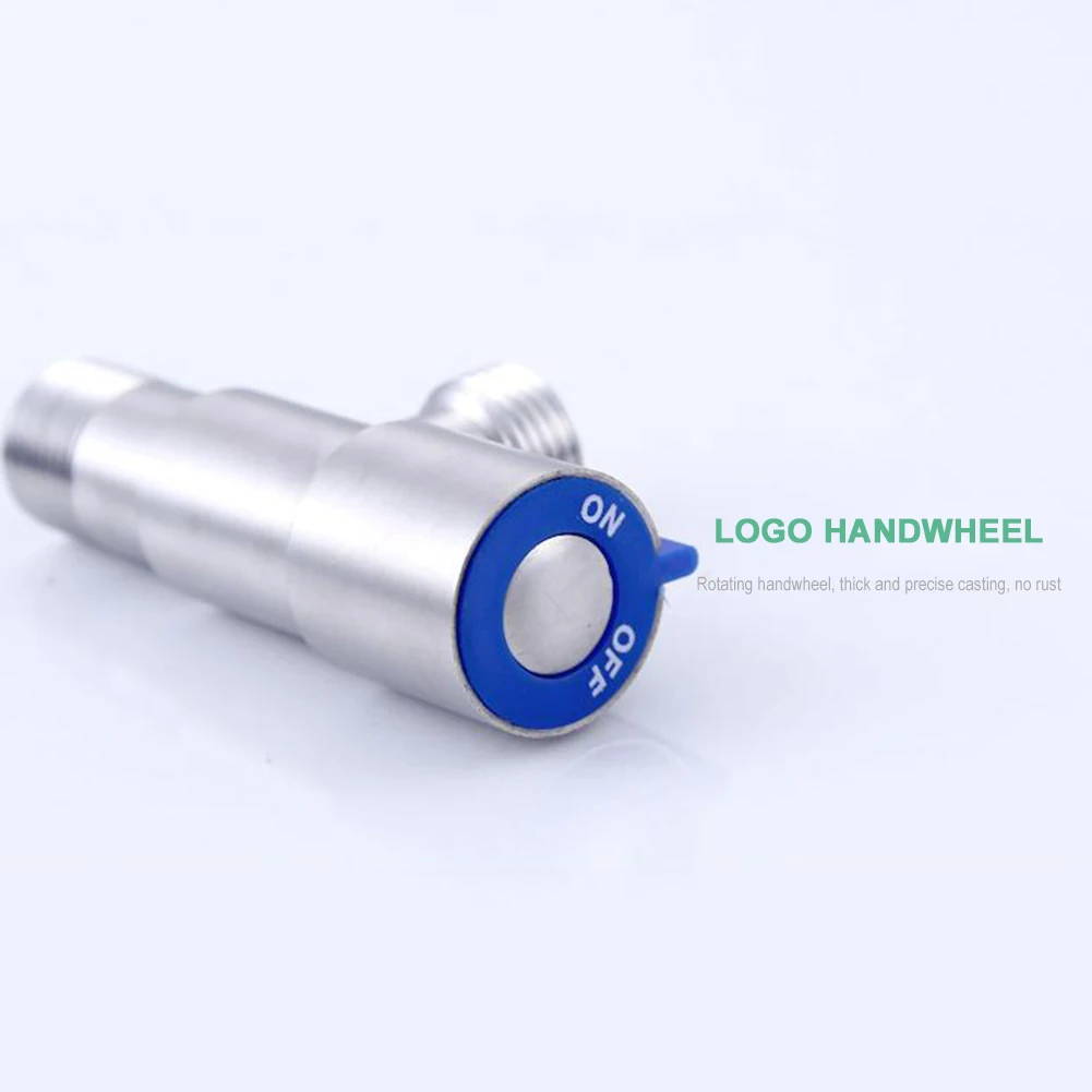 Stainless Steel Angle Stop Valve G1/2 Inlet and Outlet Quarter-Turn Shut Off Valve Bathroom Kitchen Replacement Tools