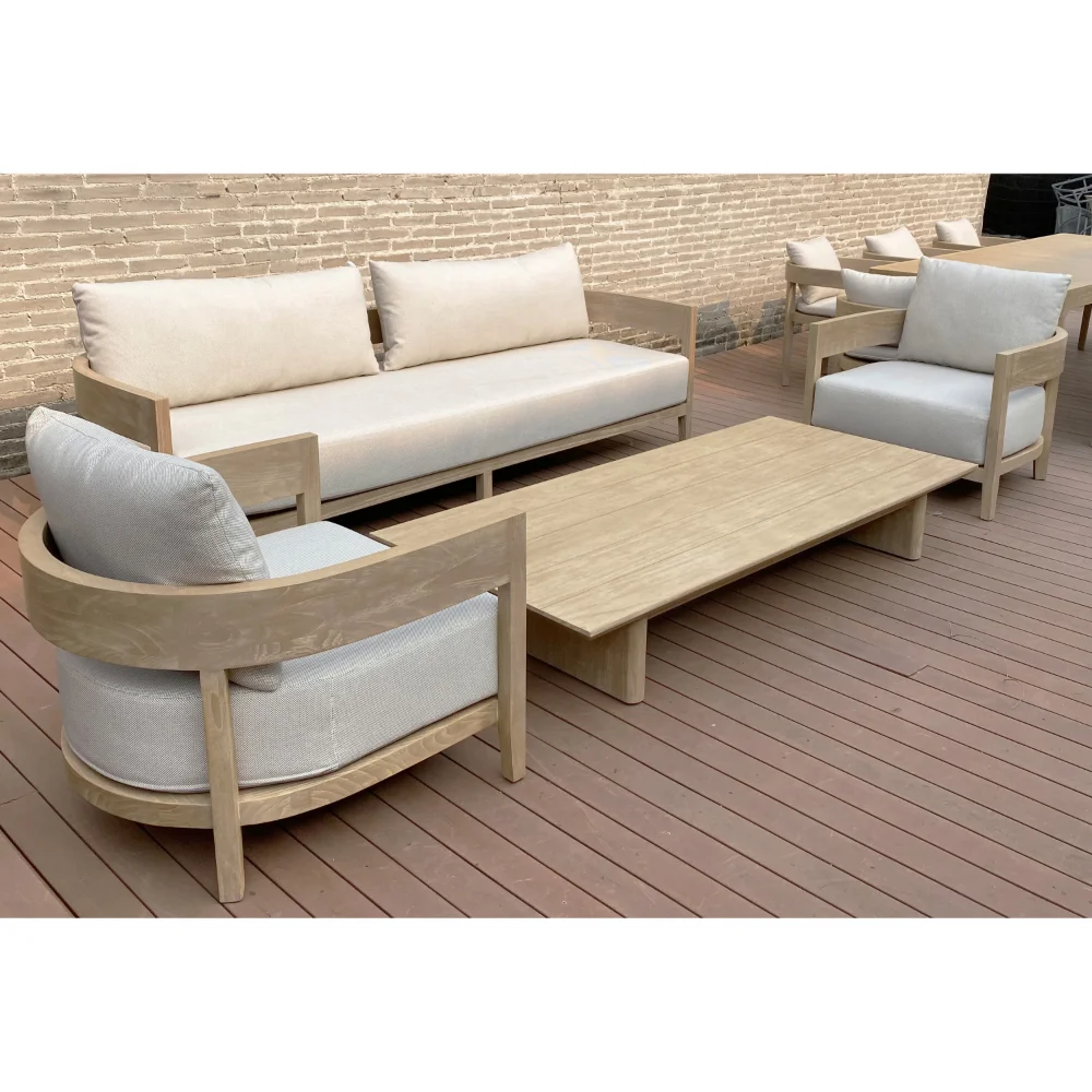 Patio Aluminum Furniture Comfortable Thick Upholstered Cushions Quick Dry StyleSofa Set for Garden Living Room Courtyard