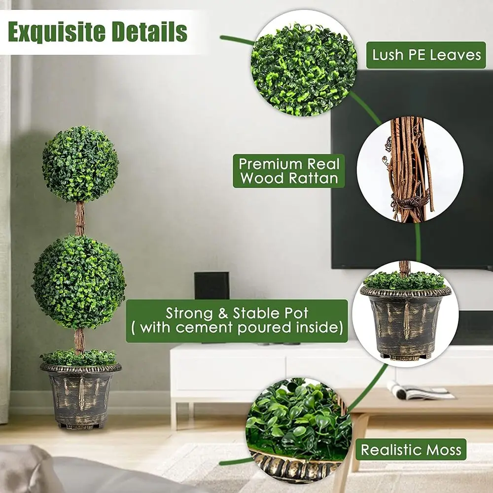 Artificial Boxwood Topiary Pair 6