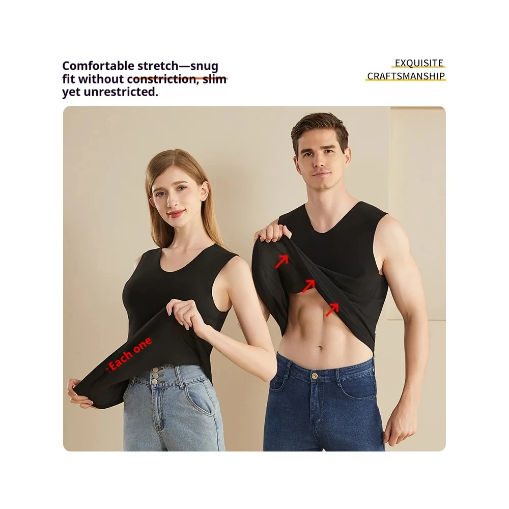 New Men'S Winter 3-Zone Intelligent Heating Vest Slim Fit Fashion Versatile Casual Warm And Heated Sleeveless Top(No Power Bank)