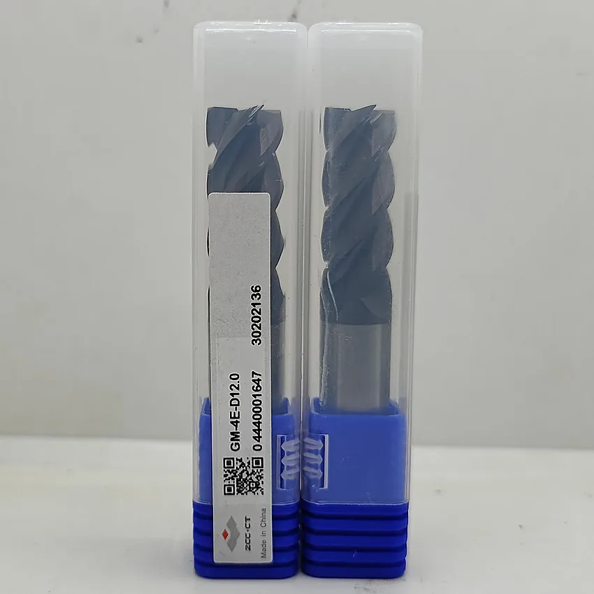 GM-4E-D12.0 ZCCCT CNC Four flute Flat head tungsten steel end mill GM-4E 45 ° 4 Flute Flat end mill Φ12.0*12.0*30*75 4T End Mill