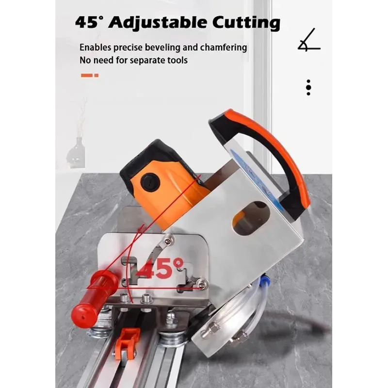 Multi-function Electric Track Tile Cutting Machine with  Water Jet Cutter 45 Degree Chamfering Tool 2800W Stone Cutting Machine view 4