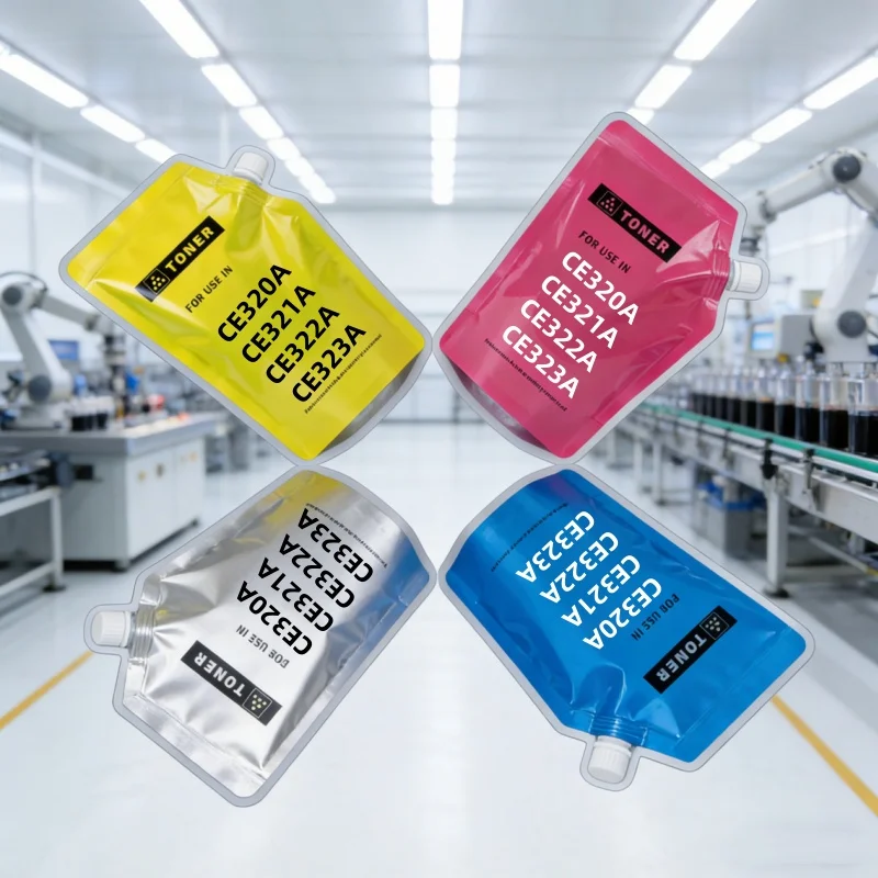 

Toner Cartridge Powder Compatible for HP CE320A CE321A CE322A CE323A 128A Laserjet Pro CM1415fn CM1416fnw CM1417fnw CM1418fnw