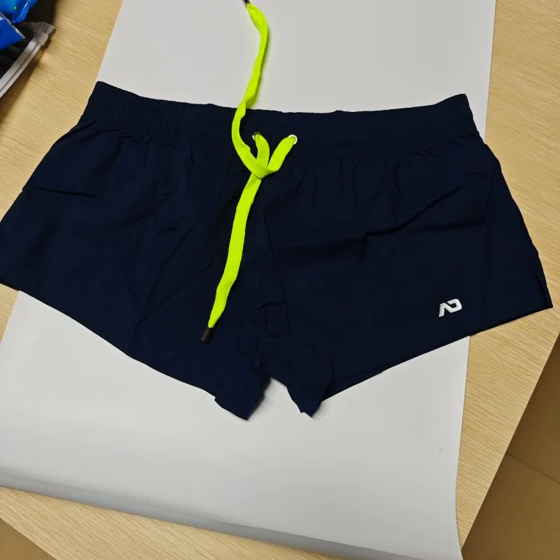 Real shot solid color real shot New trunks men's classic  three-point quick-drying low-rise beach pants men's shorts BS306