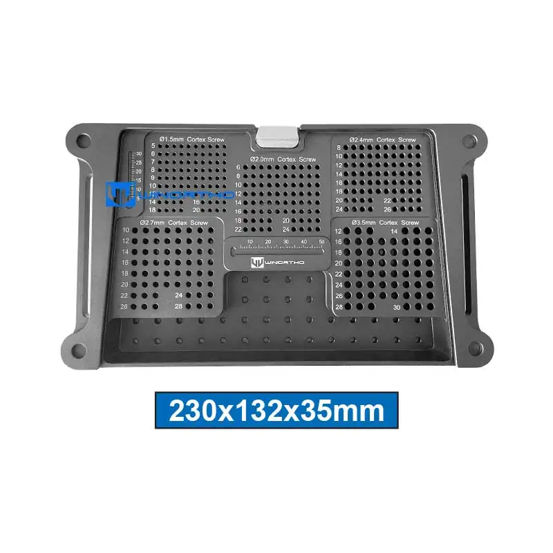 Imagem -02 - Bandeja Ortopédica com Screw Rack Pet Instrument Tray Pequeno Animal Ortopédico Veterinária 1.5 mm 2.0 mm 2.4 mm 2.7 mm 3.5 mm