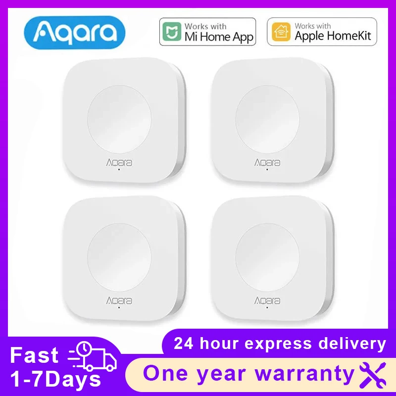 Aqara Wireless smart Switch Zigbee Connection Versatile 3-way Control Button Compatible With Apple HomeKit For Smart Home Device