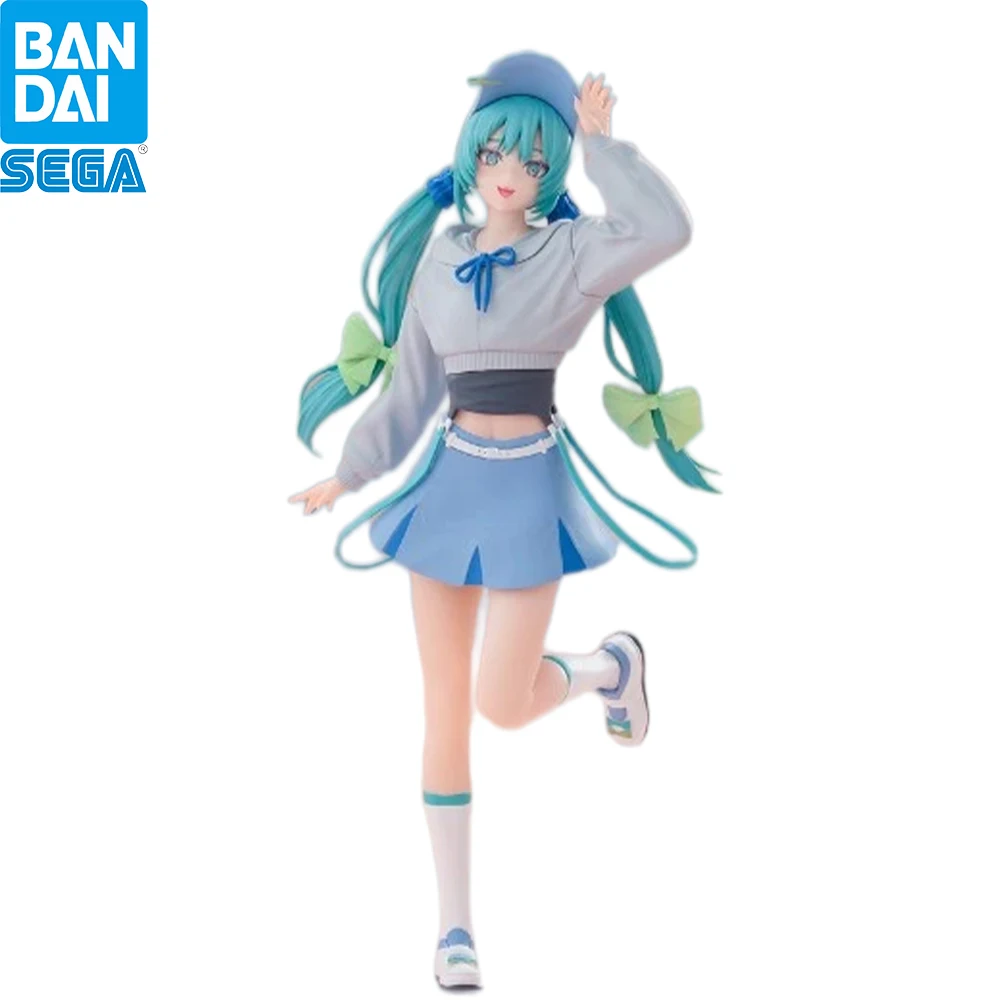 Original SEGA Luminasta Hatsune Miku Baseball Cap Casual Sport Outfit Standing Anime Figure Desktop Decor Collection Gift