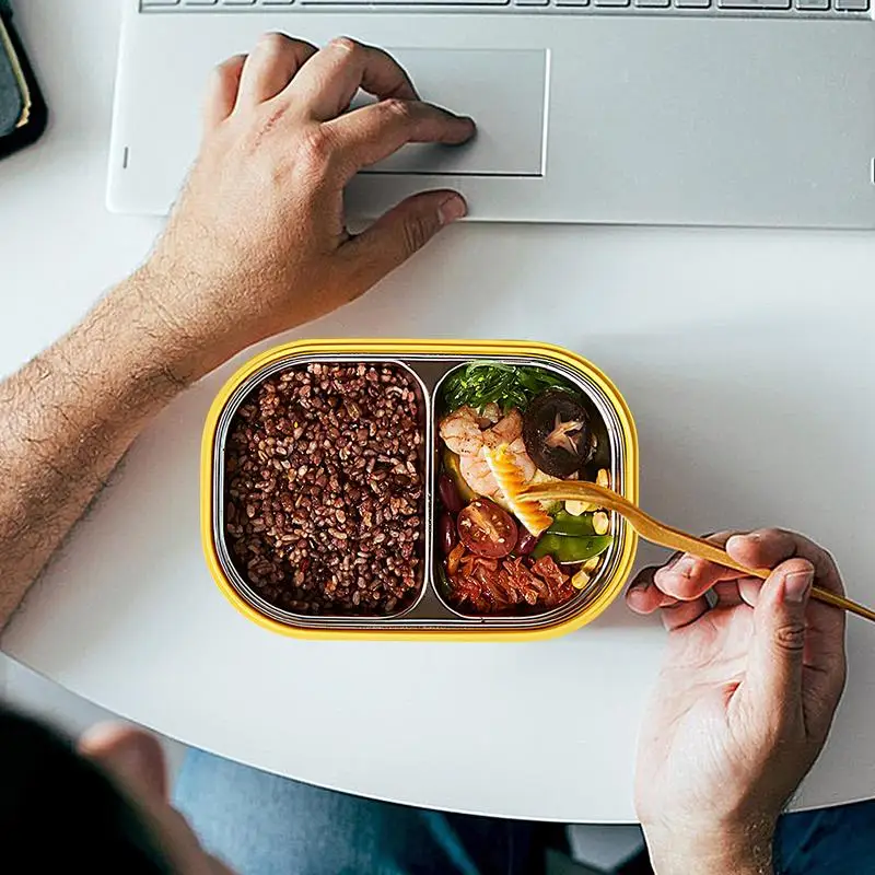 

Детский школьный контейнер для закусок с 2 отделениями