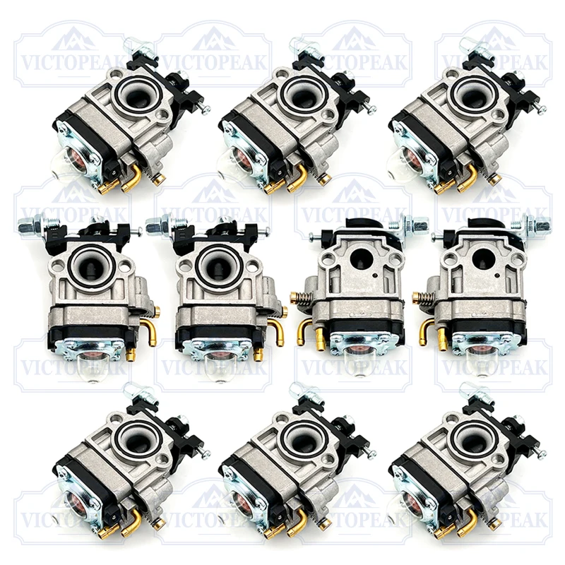 

10 Pieces Garden Power Tool Parts Accessories Brush Cutter Carburetor 10mm for Engine TU26 34F 36F 260 330